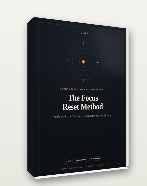The Focus Reset Method | A Daily Focus System for Remote Work