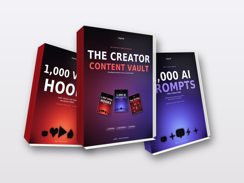 The Creator Content Vault - 1,000 Hooks + 1,000 AI Prompts + 30-Day Plan